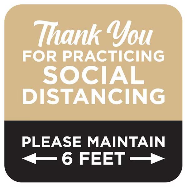 Thank You For Social Distancing, Tan, 15